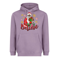 Lavender believe black santa christmas Heavyweight Hoodie - MaliasSmallBusiness