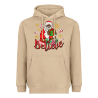 Mushroom believe black santa christmas Heavyweight Hoodie - MaliasSmallBusiness