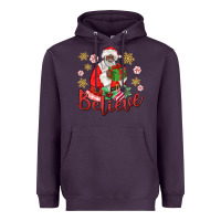 Plum believe black santa christmas Heavyweight Hoodie - MaliasSmallBusiness