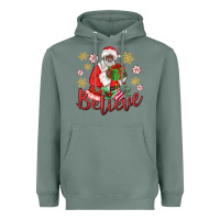 Sage believe black santa christmas Heavyweight Hoodie - MaliasSmallBusiness