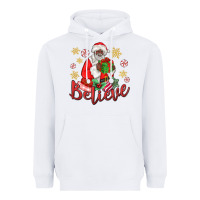 White believe black santa christmas Heavyweight Hoodie - MaliasSmallBusiness