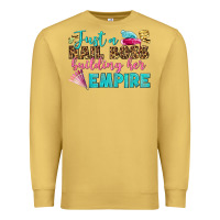 Antique Gold just a nail boss building her empire bbs Premium Sweatshirt - BundleAndBundleShop