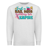 Oatmeal Heather just a nail boss building her empire bbs Premium Sweatshirt - BundleAndBundleShop