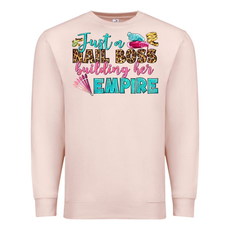 Just A Nail Boss Building Her Empire Bbs Premium Sweatshirt by BundleAndBundleShop | Teevron