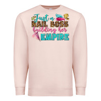 Pale Pink just a nail boss building her empire bbs Premium Sweatshirt - BundleAndBundleShop