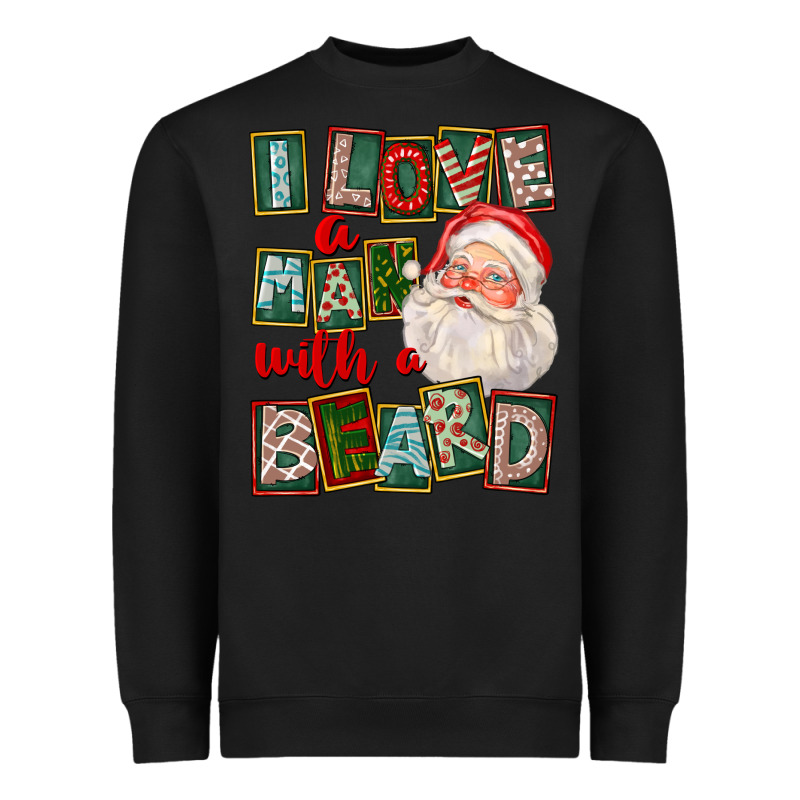 I Love A Man With A Beard Heavyweight Sweatshirt by FaDigitalArtStudio | Teevron