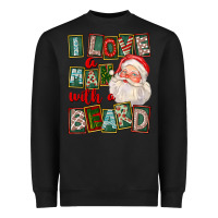 Black I Love A Man With A Beard Heavyweight Sweatshirt - FaDigitalArtStudio