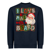 Navy I Love A Man With A Beard Heavyweight Sweatshirt - FaDigitalArtStudio