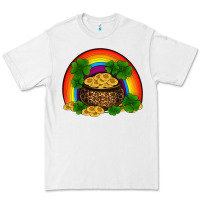 White st patricks shamrock gold leopard rainbow Premium Tee - RanaPortraitStore