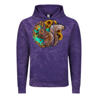 Cloud Purple western squirrel with sunflowers Vintage Hoodie - CowhideDigitalArt