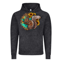 Vintage Black western squirrel with sunflowers Vintage Hoodie - CowhideDigitalArt