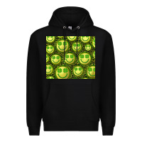 Black st. patrick's day lucky face Premium Hoodie - RanaPortraitStore