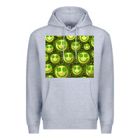 Heather Grey st. patrick's day lucky face Premium Hoodie - RanaPortraitStore