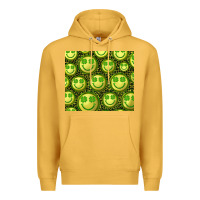 Mustard st. patrick's day lucky face Premium Hoodie - RanaPortraitStore