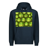 Navy st. patrick's day lucky face Premium Hoodie - RanaPortraitStore