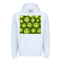 White st. patrick's day lucky face Premium Hoodie - RanaPortraitStore
