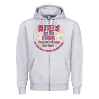 Heather Grey sisters are like stars you can't always see them Zipper Hoodie - MaliasSmallBusiness