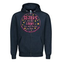 Navy sisters are like stars you can't always see them Zipper Hoodie - MaliasSmallBusiness