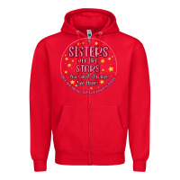 Red sisters are like stars you can't always see them Zipper Hoodie - MaliasSmallBusiness
