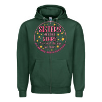 Sports Green sisters are like stars you can't always see them Zipper Hoodie - MaliasSmallBusiness