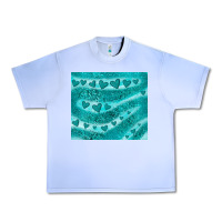 Grape Ice turquoise glitter heart Urban Heavy Tee - JahusDesignShop