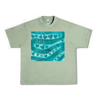 Oil Green turquoise glitter heart Urban Heavy Tee - JahusDesignShop