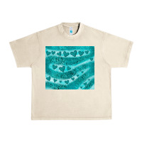 Sandshell turquoise glitter heart Urban Heavy Tee - JahusDesignShop