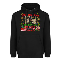 Black deck the halls and not your family Heavyweight Hoodie - MaliasSmallBusiness