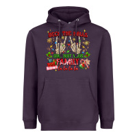 Plum deck the halls and not your family Heavyweight Hoodie - MaliasSmallBusiness