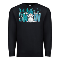 Black let it snow with cute snowman bbs Premium Sweatshirt - BundleAndBundleShop