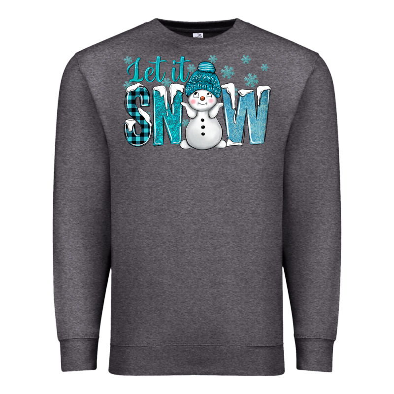 Let It Snow With Cute Snowman Bbs Premium Sweatshirt by BundleAndBundleShop | Teevron