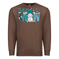 Chestnut let it snow with cute snowman bbs Premium Sweatshirt - BundleAndBundleShop
