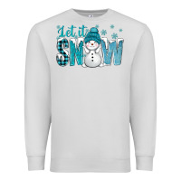 Dove Grey let it snow with cute snowman bbs Premium Sweatshirt - BundleAndBundleShop