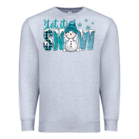 Heather Grey let it snow with cute snowman bbs Premium Sweatshirt - BundleAndBundleShop