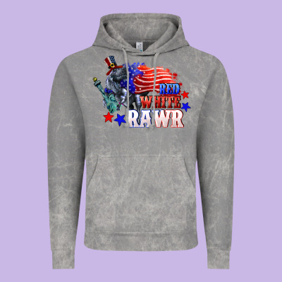 Red White Rawr 4th Of July Vintage Hoodie Designed By Cowgirlartshop