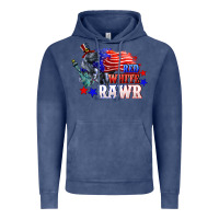 Vintage Denim Red white rawr 4th of july Vintage Hoodie - CowGirlArtShop