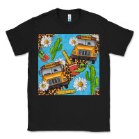 Black school bus seamless pattern Classic Tee - BundleAndBundleShop