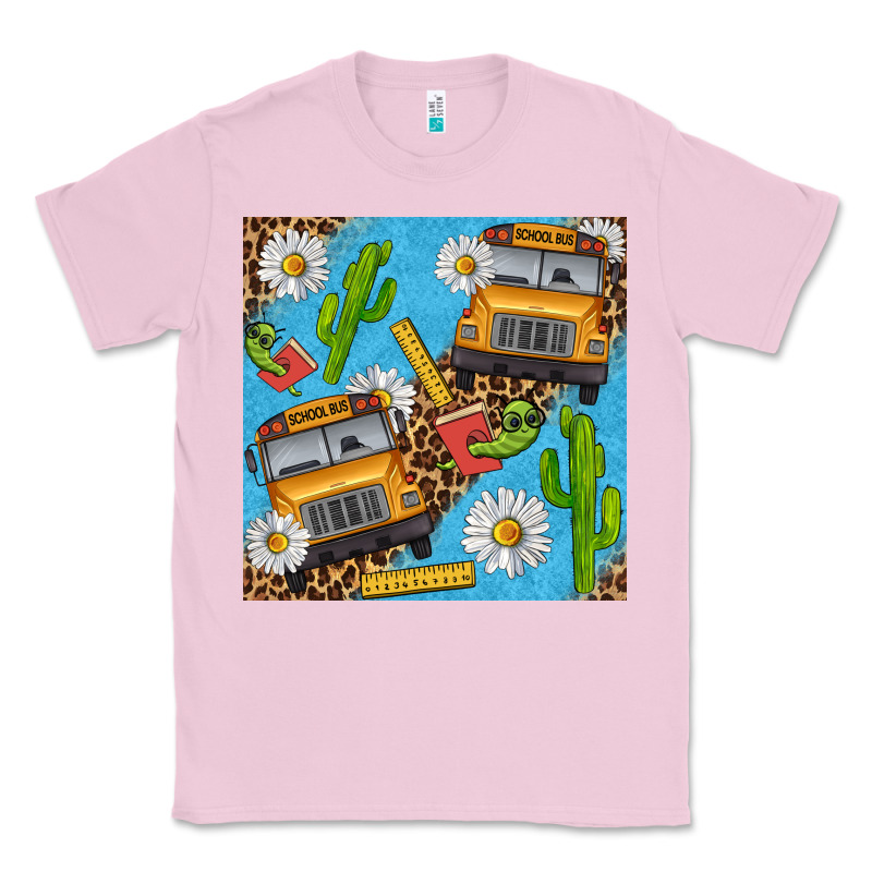 School Bus Seamless Pattern Classic Tee by BundleAndBundleShop | Teevron