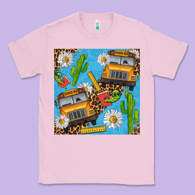 School Bus Seamless Pattern Classic Tee Designed By Bundleandbundleshop