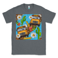 Charcoal Heather school bus seamless pattern Classic Tee - BundleAndBundleShop