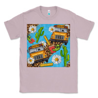 Lilac school bus seamless pattern Classic Tee - BundleAndBundleShop