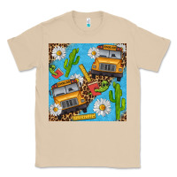 Mushroom school bus seamless pattern Classic Tee - BundleAndBundleShop