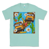 Seafoam school bus seamless pattern Classic Tee - BundleAndBundleShop