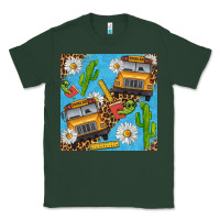 Sports Green school bus seamless pattern Classic Tee - BundleAndBundleShop