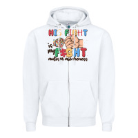 White his fight is my fight autism awareness Zipper Hoodie - MaliasSmallBusiness