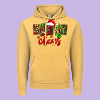 Christmas Sassy Claus Vintage Hoodie Designed By Fadigitalartstudio
