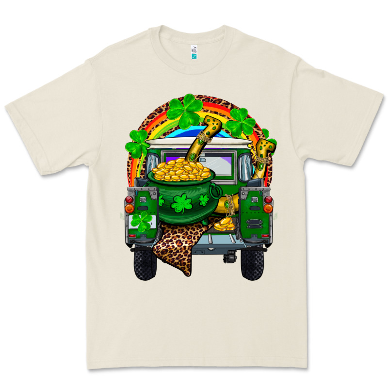 St Patricks Day Truck With Pot Of Gold Horseshoe A Premium Tee by RanaPortraitStore | Teevron