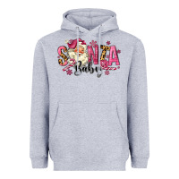 Heather Grey Santa Baby Pink Christmas Heavyweight Hoodie - MaliasSmallBusiness
