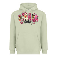 Matcha Santa Baby Pink Christmas Heavyweight Hoodie - MaliasSmallBusiness
