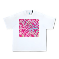 White pink leopard glitter Urban Heavy Tee - JahusDesignShop